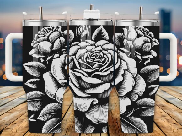 Black Rose Bloom 40oz Tumbler: A Designer's Review