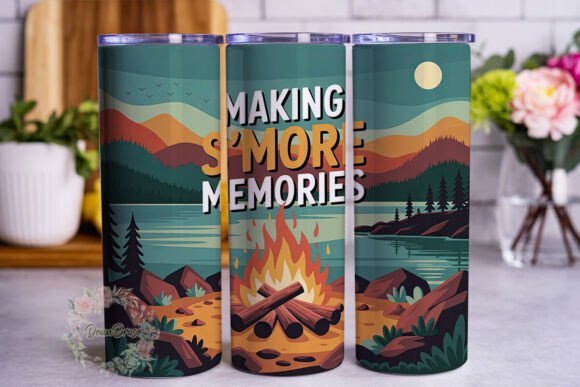 Campfire S'mores Night 20oz Tumbler Wrap