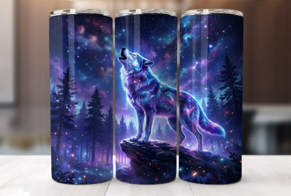 Celestial Night Wolf 20 Oz Tumbler Wrap Review