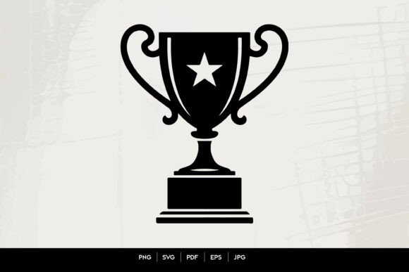 Champion Trophy Silhouette Icon: A Designer's Review