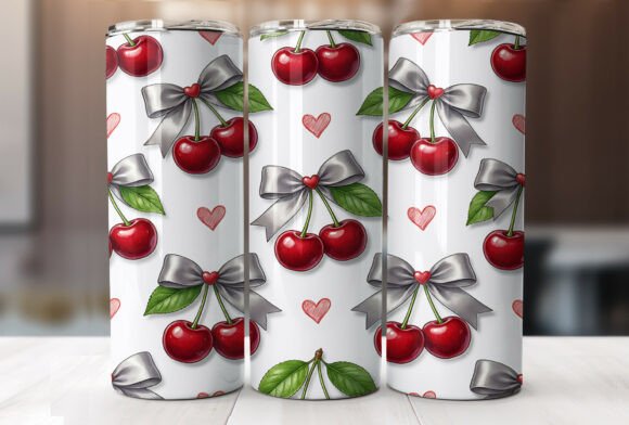 Cherry Bow Valentine 20oz Tumbler Wrap Review