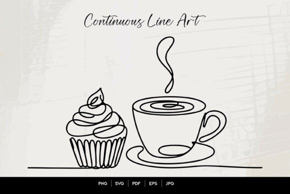 Coffee Cupcake Line Art SVG: A Designer's Review