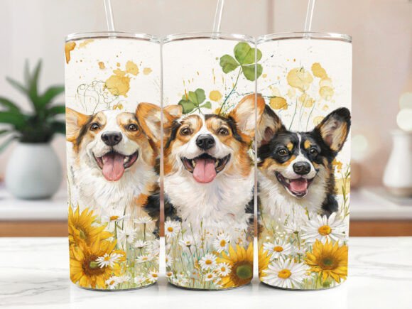 Corgi Floral Tumbler Wrap PNG: A Designer's Review