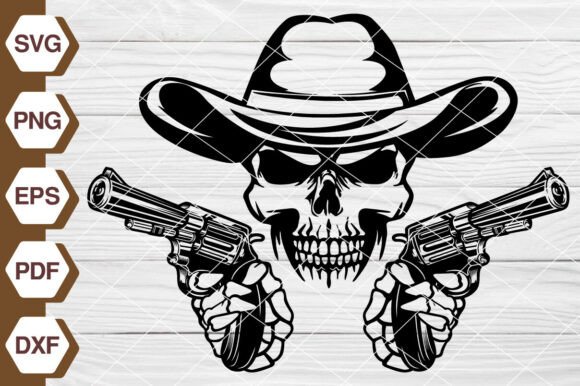 Cowboy Skull with Guns SVG EP522: A Designer's Review