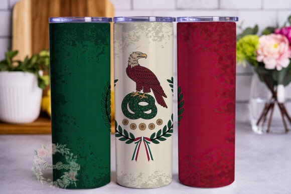 Distressed Flag Emblem 20oz Tumbler Wrap