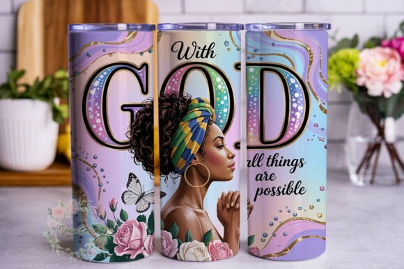 Faith Glitter Woman 20oz Tumbler Wrap