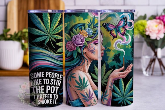 Fantasy Girl Cannabis Floral 20oz Wrap