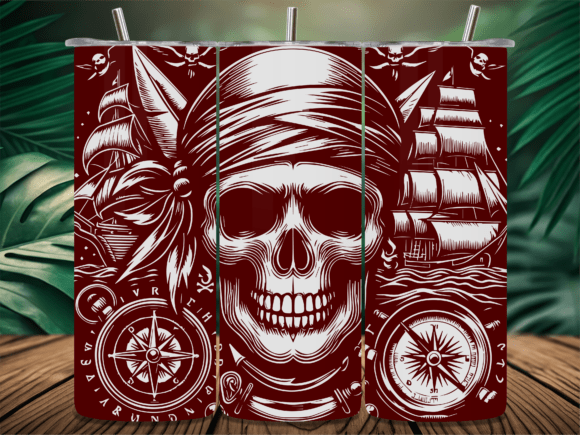 Intricate Pirate Skull Tumbler: A Designer's Review