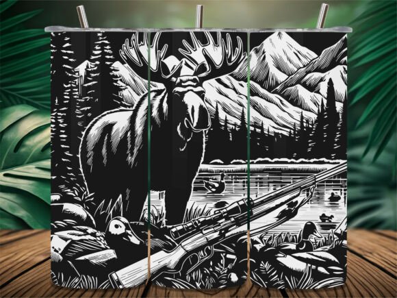 Moose Hunting Wildlife Art Tumbler: A Designer's Review