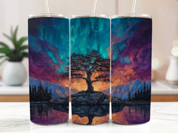 Northern Lights Forest Tumbler Wrap: A Designer's Review