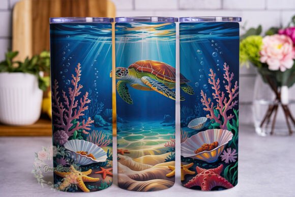 Ocean Turtle Coral Reef Tumbler Wrap: A Designer's Review