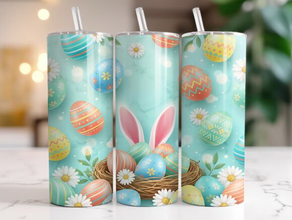 Pastel Easter Eggs Rabbit 20oz Tumbler Design Review
