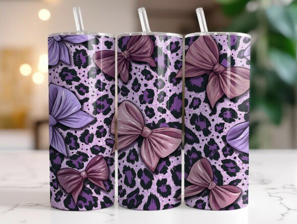 Purple Leopard Bow 20oz Tumbler Wrap Review