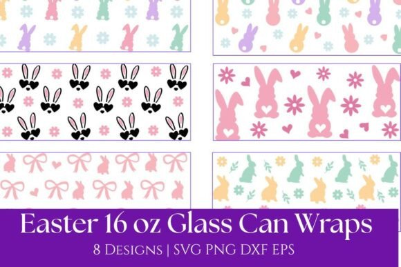 Review: 8 Colorful Easter 16oz Glass Can Wrap PN