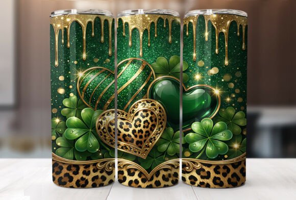 Review: Green Gold Clover Hearts 20oz Tumbler Design