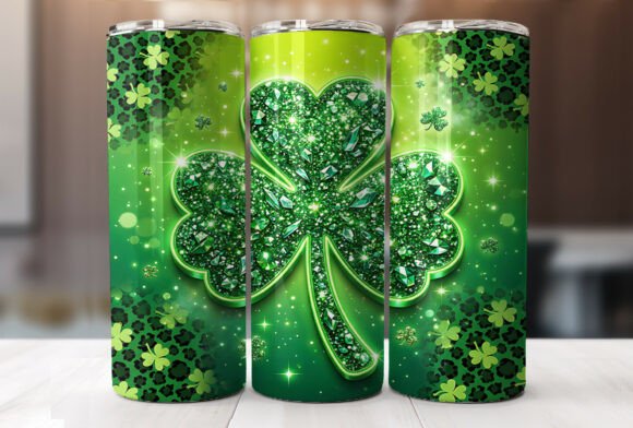 Review: Green Leopard Clover 20oz Tumbler Wrap Design