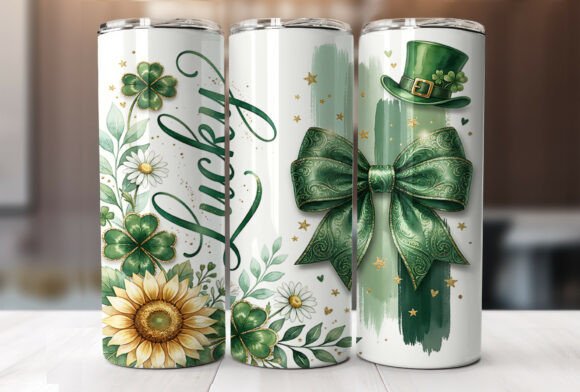 Review: St Patricks Day Bow Sunflower Tumbler Design