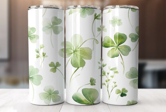 Review: Watercolor Shamrock Clover Tumbler Wrap for Embroidery