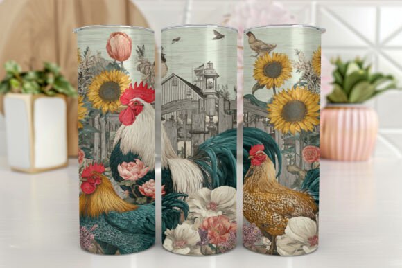 Rooster Chicken Floral Tumbler Wrap: A Designer's Review