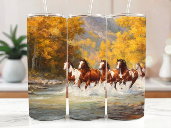 Running Horses 20oz Sublimation Tumbler: A Designer's Review